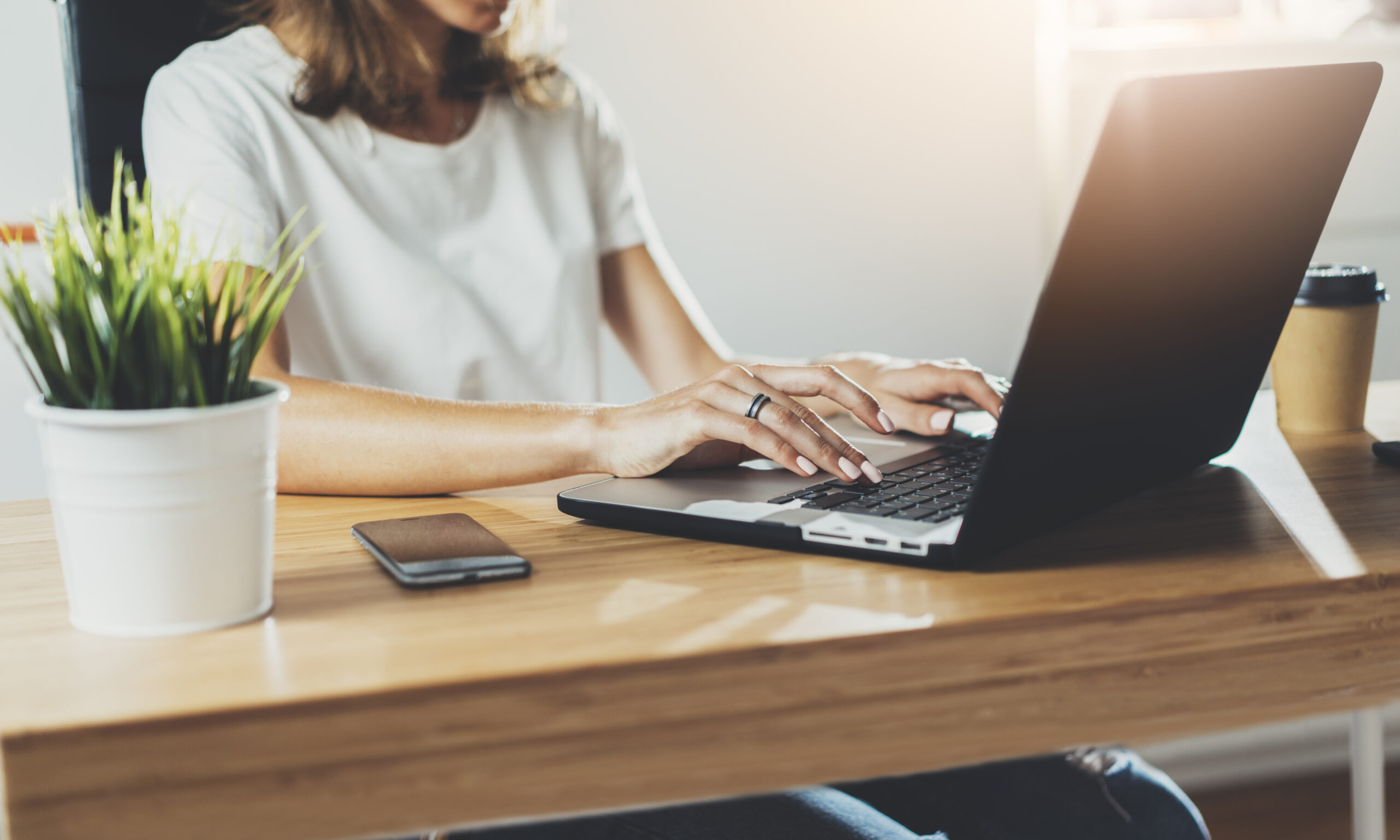 Cropped,Image,Of,Professional,Businesswoman,Working,At,Her,Office,Via